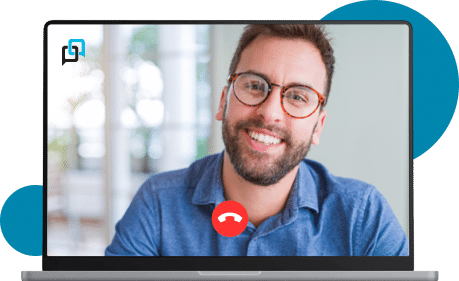 Video call with a licensed insurance advisor on a laptop