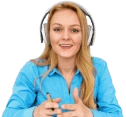 Insurance advisor with headset