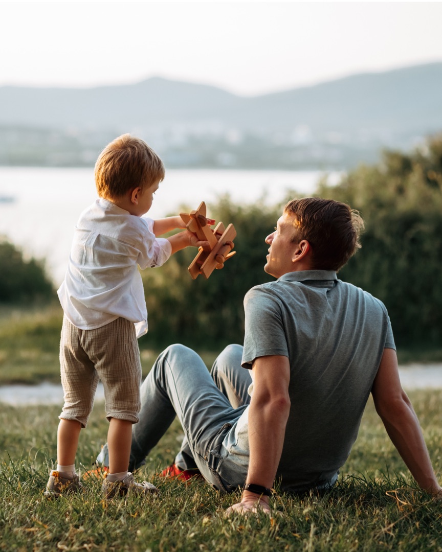 Father and son enjoying quality time together